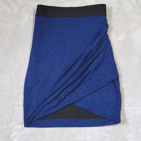 Express High Waisted Jersey Wrap Mini Skirt - Picture 2 of 4